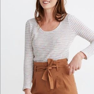 Madewell NWT Stripped Scoopneck Top XXS